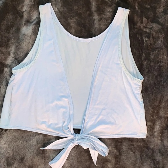 ACTA Double Tie Tank Top - Icy Blue - Picture 3 of 5